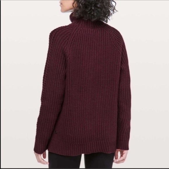 New Lululemon Cozy Turtleneck Knit Warm Thick Knitted Chunky Cotton Sweater - Picture 5 of 7